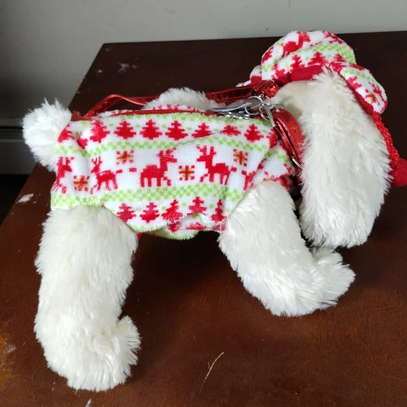 ✓Poochie & Co poodle dog puppy Christmas purse plush bag new without tags - Picture 7 of 15